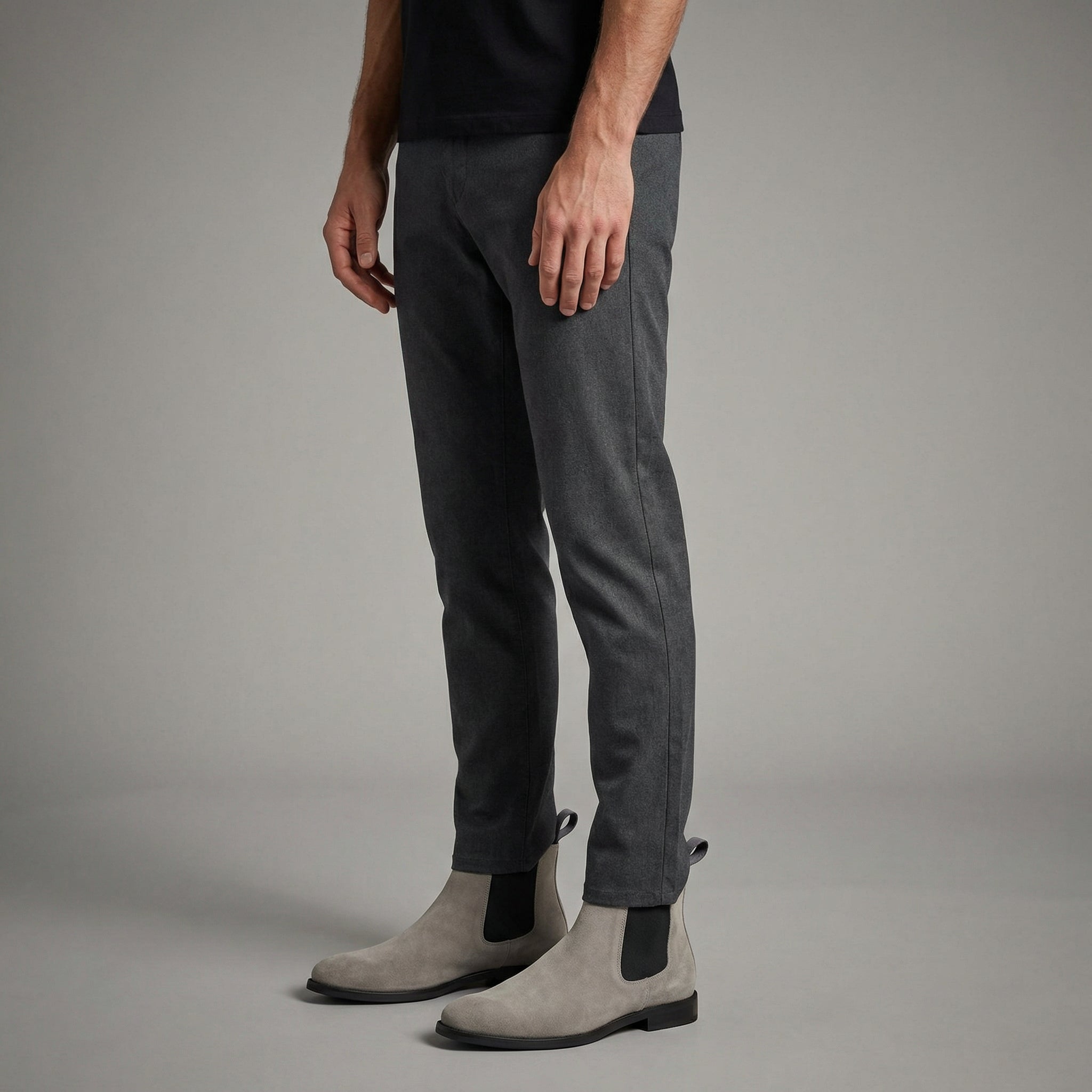 Chelsea Boots For Men With Pull Tab And Elastic Side Panels