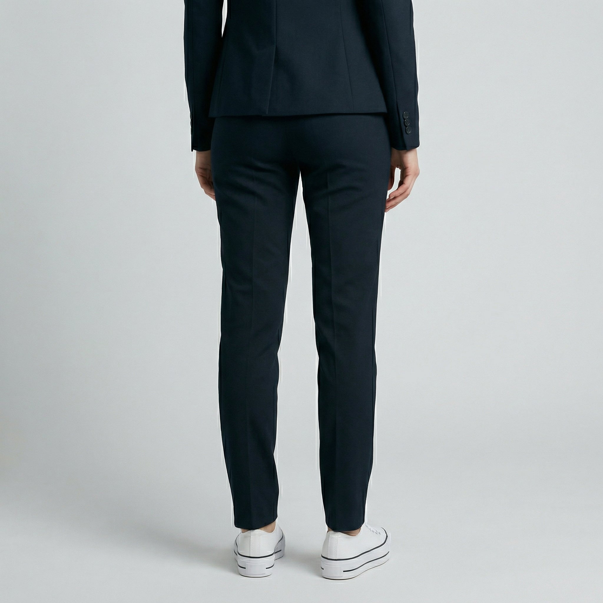 Classic White Canvas Sneakers For Women With Platform Rubber Soles