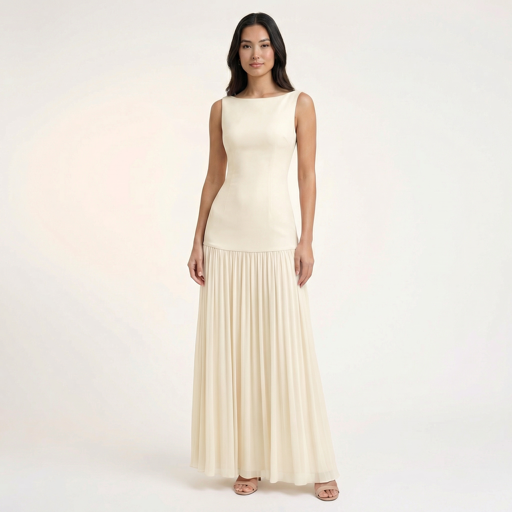 Women Maxi Dress Summer Cotton Sleeveless Formal Evening Dress