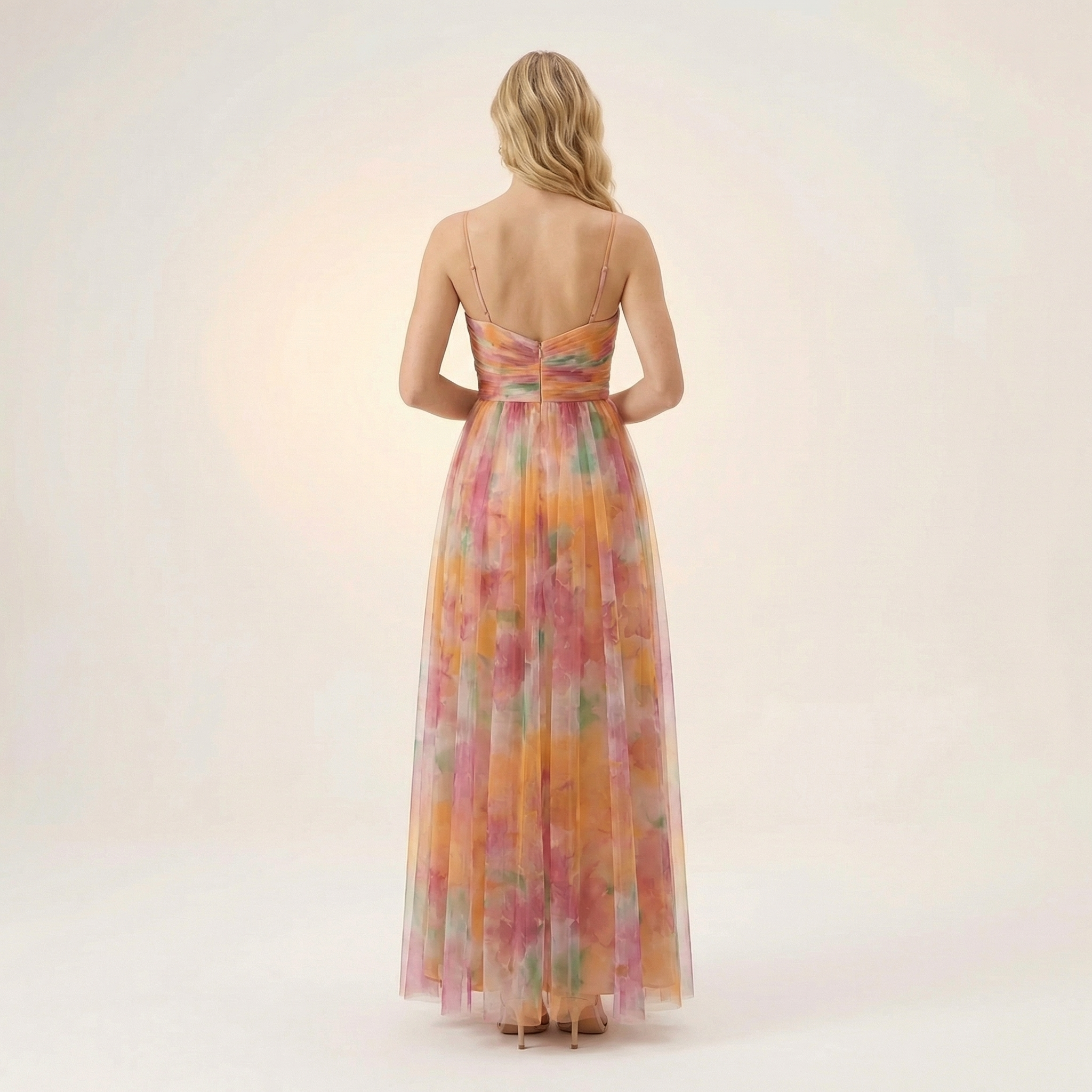 Women Maxi Dress Summer Cotton Spaghetti Strap Evening Formal Dress