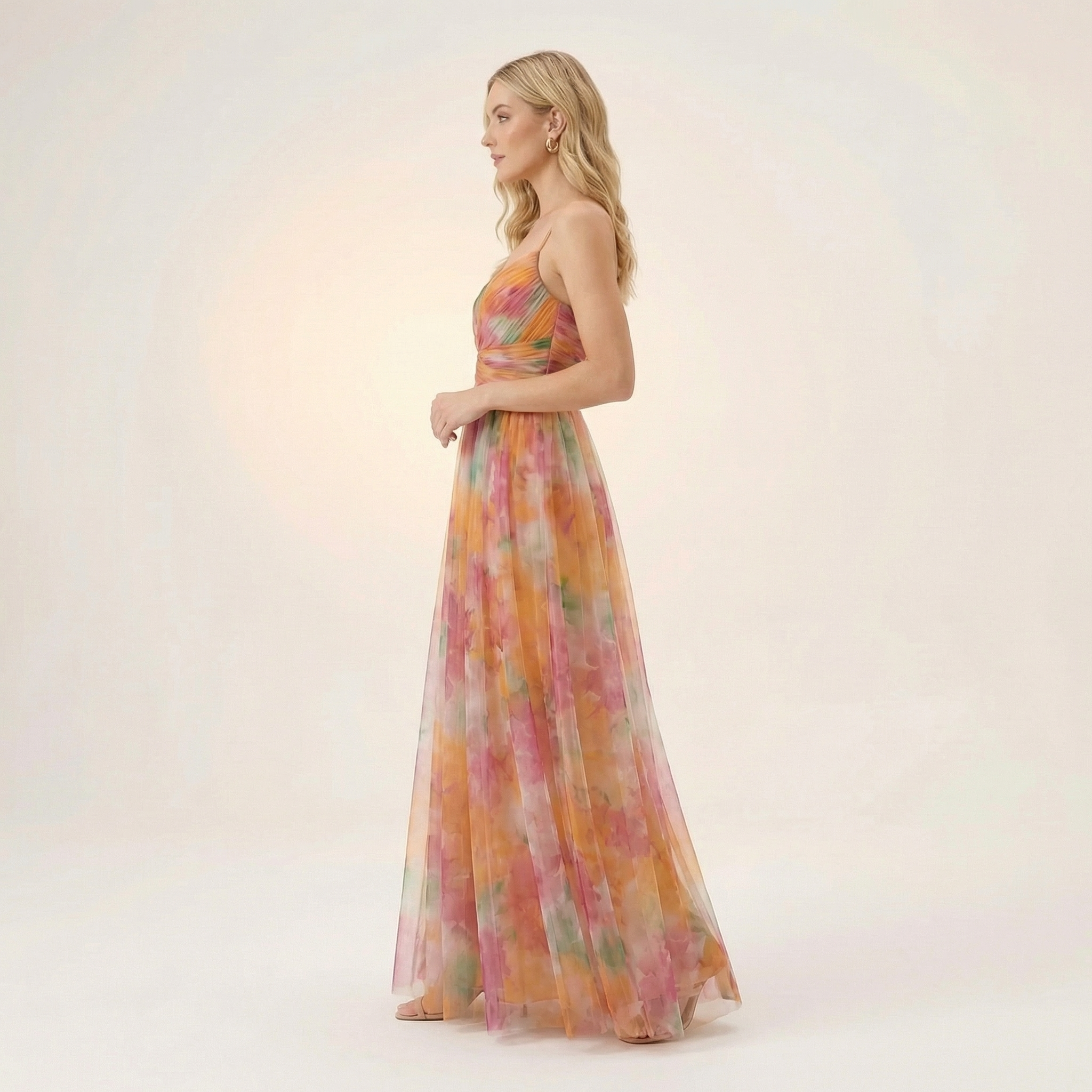 Women Maxi Dress Summer Cotton Spaghetti Strap Evening Formal Dress